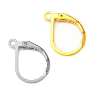 Stainless Steel Lever Back Ear Wire Open Hoop French Earring Loop Leverback Hoop DIY Hook Jewelry Findings Accessory