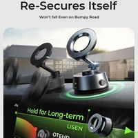 Support magnétique portable LISEN pour téléphone, rotation à 360°, fixation électrique par ventouse pour vloggers, créateurs vidéo, iPhone 17 16
