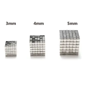 Magnetic Cube 3x3x3 Rare Earth Neo Magnetic Cube Strong N52 Square Neodymium Magnet