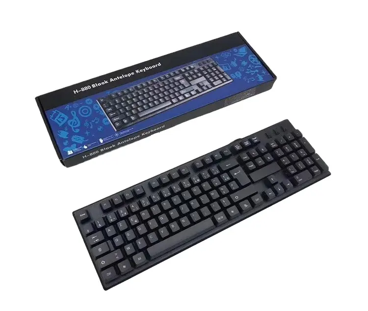 French Russian Wired Keyboard with USB Cable Spanish Espanol Wired Keyboard Arabic Standard Keyboard for PC Computer Accessories