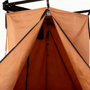 Tente de douche pliable portable Jerilo-A pour <span class=keywords><strong>camping</strong></span>, auvent latéral de voiture, tente de toilette et de bain avec lumière USB intégrée - Product Image 6