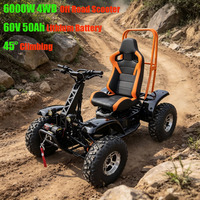 Scooter électrique tout-terrain utilitaire, haute capacité de charge, 60V 50Ah, puissant, pour tout-terrain, avec moteur 6000W