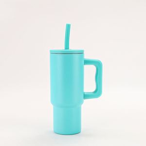 <b>40oz</b> Car Travel H4.0 <b>Handle</b> <b>Tumbler</b> Vacuum Mug Lid Straw Non-Slip Base ODM OEM Custom Brand - Product Image 3