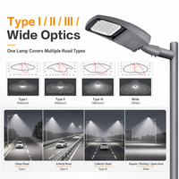 Lampadaire LED 90 à 160 lm W IP65 IK08, éclairage routier extérieur 15 W à 200 W, durée de vie de la lampe 50 000 h