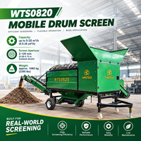 Machine à écran trommel mobile petit modèle MTS0820 pour tamis de compost de sol de sable et de gravier à vendre