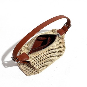 Sac bandoulière rétro tressé pour femme, style décontracté, avec fermeture éclair, idéal pour l'été et les vacances, en paille Tanjing - Product Image 3