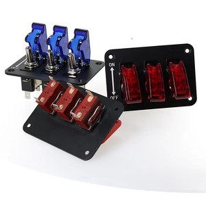 Interrupteur à bascule combiné Sirui 12V 20A, panneau en aluminium pour modification automobile - Product Image 1