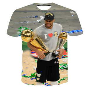 Spedizione Gratuita - <span class=keywords><strong>Maglia</strong></span> del Campionato NBA 2026-2021 <span class=keywords><strong>Bucks</strong></span> FMVP N. T-shirt Stampata Giannis Antetokounmpo Taglia Extra Large con Alfabeto Greco - Product Image 1