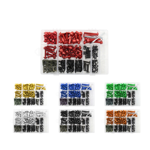 Venta caliente Universal <span class=keywords><strong>Cafer</strong></span> Refit Motocicletas Accesorios Kit de pernos de carenado 193 piezas Tornillos de clips de metal coloridos - Product Image 6