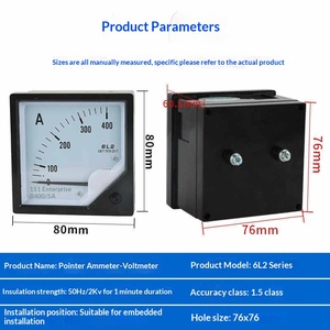 Ampèremètre à courant alternatif 6L2-A 50/5 100/5 200/5 250/5A Instrument à aiguille - Product Image 4
