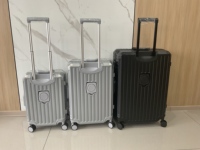 Valise à roulettes en aluminium 20, 24, 28 pouces à prix abordable, étanche, métallique, bagage cabine moderne avec roues
