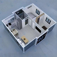 Maison conteneur extensible étanche FLKT à prix abordable, garantie 2 ans, usine source, maison préfabriquée modulaire pour les secours en cas de catastrophe