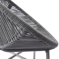 Fauteuil de relaxation élégant et résistant aux intempéries pour terrasse, mobilier d'extérieur design en corde tressée