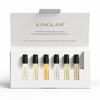 Coffret d'échantillons de parfum personnalisé 5x2ml, coffret découverte de parfums avec logo en estampe à chaud, coffret cadeau en papier