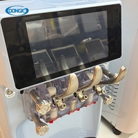 Machine à crème glacée molle commerciale automatique à 3 saveurs avec écran tactile LCD de 10 pouces
