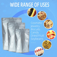 Réutilisable 1 / 2 / 5 gallon 7 7.5 mil thermoscellé métallique argent feuille d'aluminium debout Ziplock anti-odeur sac de stockage des aliments Mylar