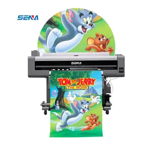 Máquina de impressão de pôster em grande formato, rolo a rolo com absorção de tinta One Click, tecido adesivo de 1.6m, couro, linho e tecido, tecido para impressão