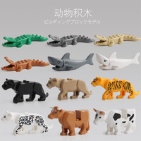 Bloques de Construcción de Castillo Medieval, Caballero, Animales Africanos: Elefante, Tigre, Camello, Ciervo, Oso, Dragón, Caballo, Soldado, Oveja, Jabalí, Juguete MOC, Regalo