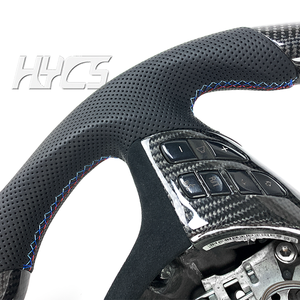 Accessoires d'intérieur de voiture personnalisés Volant en fibre de carbone pour BMW E46 M3 E38 E39 E82 E87 M2 <span class=keywords><strong>E</strong></span> M4 E53 330ci 325i - Product Image 4