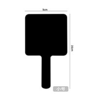Private Label Mini miroir de maquillage portable Miroir de beauté carré personnalisé avec poignée pliable Motif floral simple face