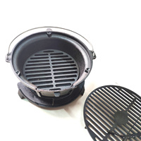Calandre circulaire en fonte et charbon de bois, dispositif portable pour camping en plein air