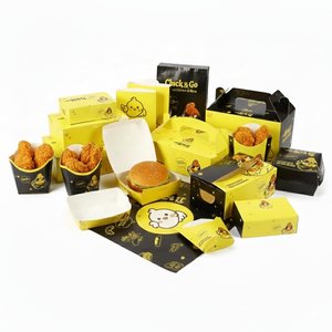 Boîte à emporter pour poulet frit personnalisée, papier kraft, ailes, frites, nuggets, caja para hamburguesa - Product Image 1