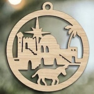Ornements de Noël en bois, découpés au laser, décorations suspendues pour l'arbre de Noël - Product Image 2