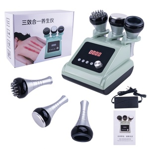 3-in-1 Home Use Digital Display Handheld Vibration <b>Massage</b> Scraping Instrument for Skin Tightening with US/ZA Plug OEM Logo - Product Image 1
