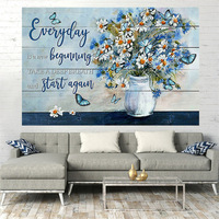 Canapé de salon peinture sur toile imprimée de style moderne écologique papillon floral