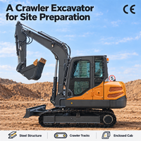 Mini-excavatrice pour la construction avec transmission hydraulique sur chenilles, capacité de deux à trois tonnes, rayon de fouille de 2850 mm