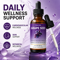 Extrait de pépins de raisin OEM Botanical Nutrition 60 mL en flacon compte-gouttes, complément alimentaire liquide quotidien pour adultes