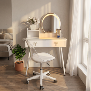 Modern Standing <b>Makeup</b> <b>Vanity</b> Table with Storage Desk Durable & Eco-Friendly for Bedroom Furniture - Product Image 3