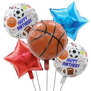 Balões de Futebol em Massa Sports Balloon Sports Themed Foil Mylar Balloon para Meninos Baby Shower Birthday Party Decoration