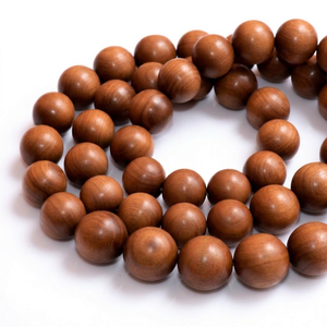 Riddhi Siddhi 7mm Natural Dark Golden Brown Sandalwood Beads Loose/108 Beads Buddhist/Genuine Sandalwood Beads Rajasthan <b>Box</b> - Product Image 1