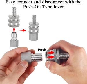Acier inoxydable 304 Homebrew Bière Déconnexion Rapide Set Ball Lock <span class=keywords><strong>Style</strong></span> Fitting 1/2 "Barb et 1/2" NPT Connecteur Rapide Home Brewing - Product Image 5
