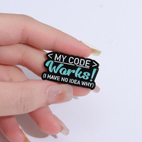 Épingles en émail avec code informatique personnalisé, broches Hello World, badges de revers, bijoux amusants, cadeau pour enfants et amis