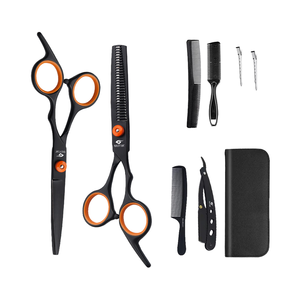 Kit de ciseaux de coiffure en acier inoxydable de 6 pouces, outils de beauté capillaire pour la maison, peigne, ciseaux à effiler, ensemble de ciseaux de barbier - Product Image 4