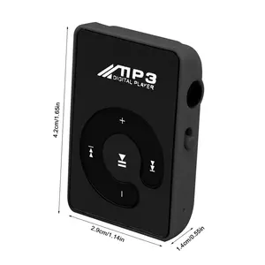 Reproductor MP3 Portátil Mini con Clip USB, Reproductor de Música Metálico Resistente con Sonido HiFi, Compatible con Tarjetas Micro SD y TF - Product Image 3