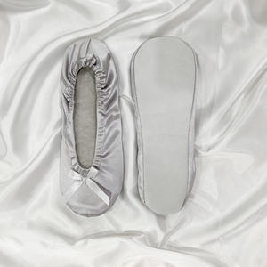 Nuevas Zapatillas de Ballet <span class=keywords><strong>Plegables</strong></span> con Plantilla de Rizo, Tela Satén, Desechables, Estilo Ballet Japonés, Suela de Piel de Cerdo, Zapatillas de Ballet para el Hogar - Product Image 3