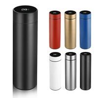 Bouteilles d'eau intelligentes personnalisées avec logo, 500 ml, avec affichage numérique de la température sur le couvercle, thermos