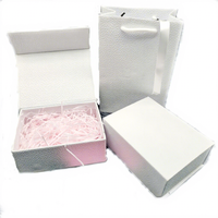 Boîte cadeau vide pour rouge à lèvres et parfum de marque D, sac fourre-tout cosmétique en carton gris estampé