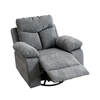 Fauteuil inclinable et pivotant en similicuir moderne avec design pliable, léger et durable pour salon et chambre à coucher