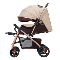 Poussette bébé 3-en-1 à vue haute, capacité de charge 20 kg, grand sac de rangement, pliable, pour bébés de 0 à 3 ans