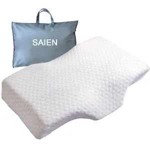 SAIEN 메모리 폼 침구 베개 목 보호 느린 리바운드 다기능 베개 볼록 공기 층 베개 자궁 경부 건강