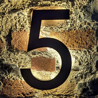 Lettres 3D personnalisées, logo, enseigne LED, numéro d'adresse pour hôtel, bureau, appartement, numéros de porte - Acier inoxydable, décoration imperméable