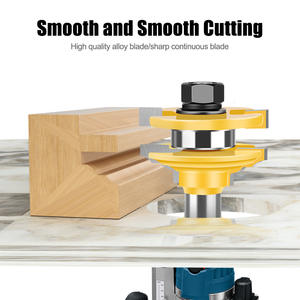 Ensemble de fraises à rainurer pour charpente à tenon rond de 1/2 pouce ou 12 mm, fraises à rainurer pour plancher, fraises à rainurer pour languettes et rainures, outils de travail du bois - Product Image 6