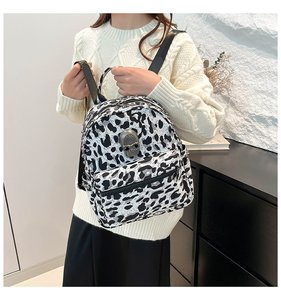 Fashion Y2K Skull <strong>Leopard</strong> <strong>Backpack</strong> Female New Fall and Winter Commuting Travel Small <strong>Backpack</strong> - Product Image 2