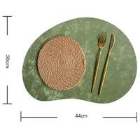 Nouvelle Nappe Décorative 2026 en Simili Cuir Velours Effet Noyer avec Plateau Isotherme Double Face pour la Maison