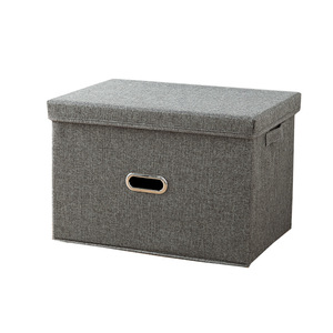 Clothing Organizer <b>Storage</b> <b>Box</b> Rectangle Foldable With Lid For Wardrobe Off White Large Capacity - Product Image 5