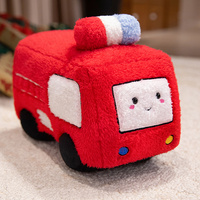 Peluche de luxe en forme de maison, faible MOQ, éducative, coussin en peluche voiture rouge, camion en peluche personnalisé pour la décoration intérieure